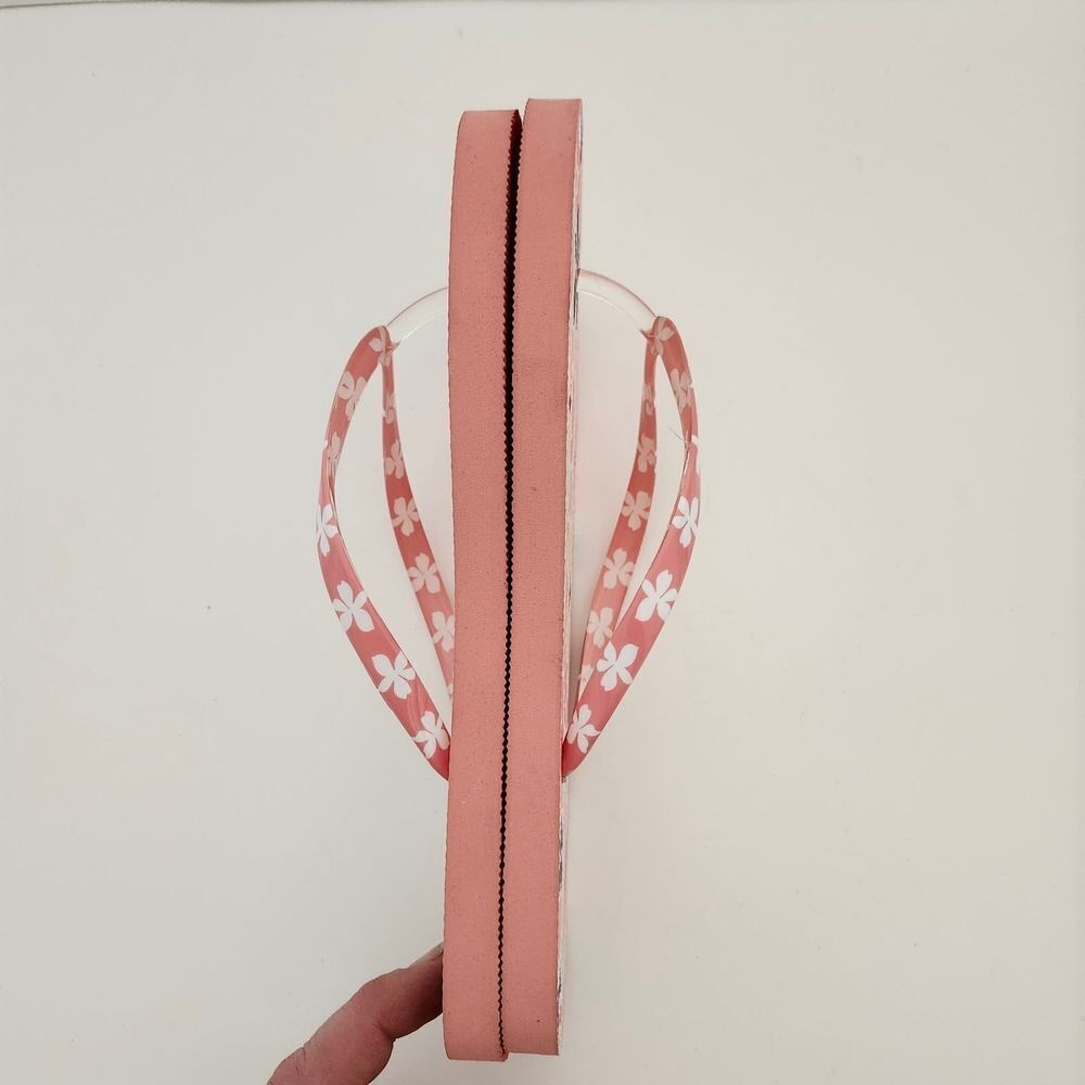 New Vera Bradley pink floral flip flop thong shoes sandals womens size 9/10 L - Picture 8 of 12